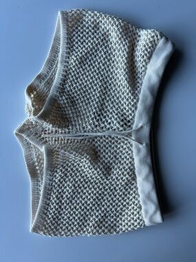 Dandy Del Mar Malaga Crocket  Ivory Open-Knit Shorts NWT